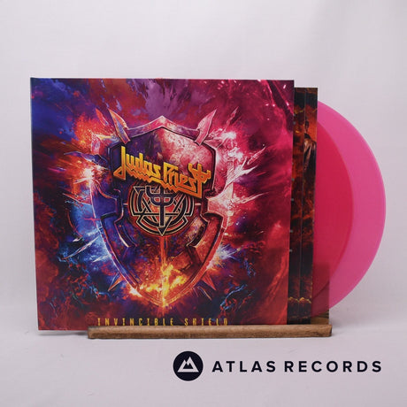 Judas Priest Invincible Shield 2 x LP Vinyl Record - Front Cover & Record