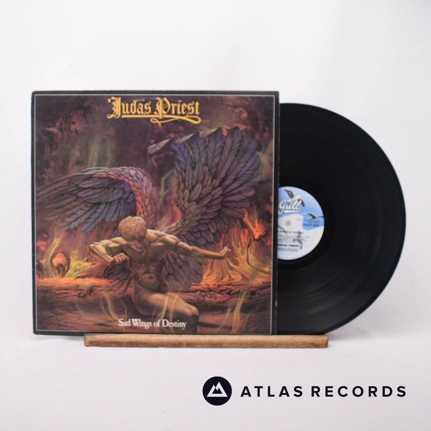 Judas Priest Sad Wings Of Destiny LP Vinyl Record - Front Cover & Record