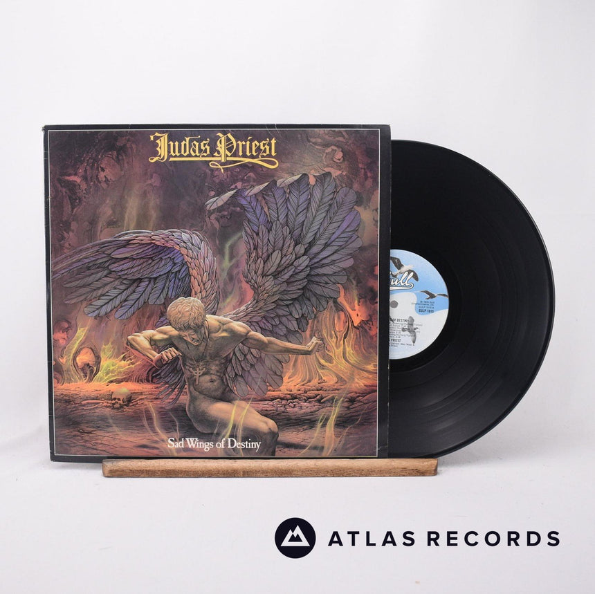Judas Priest Sad Wings Of Destiny LP Vinyl Record - Front Cover & Record