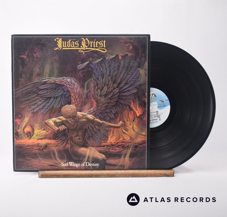 Judas Priest Sad Wings Of Destiny LP Vinyl Record - Front Cover & Record