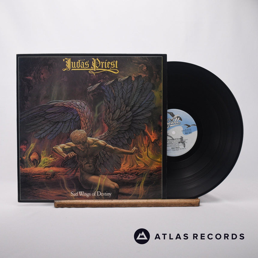 Judas Priest Sad Wings Of Destiny LP Vinyl Record - Front Cover & Record