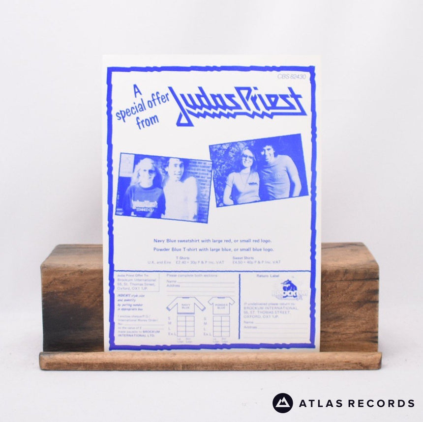 Judas Priest - Stained Class - Insert A-1 B-4 LP Vinyl Record - VG+/EX