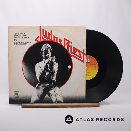 Judas Priest Take On The World 12" Vinyl Record - Front Cover & Record