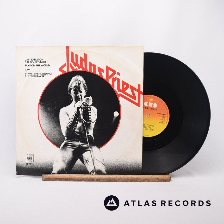 Judas Priest Take On The World 12" Vinyl Record - Front Cover & Record