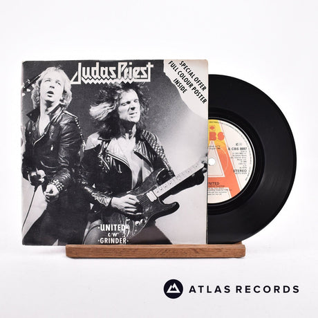 Judas Priest United 7" Vinyl Record - Front Cover & Record