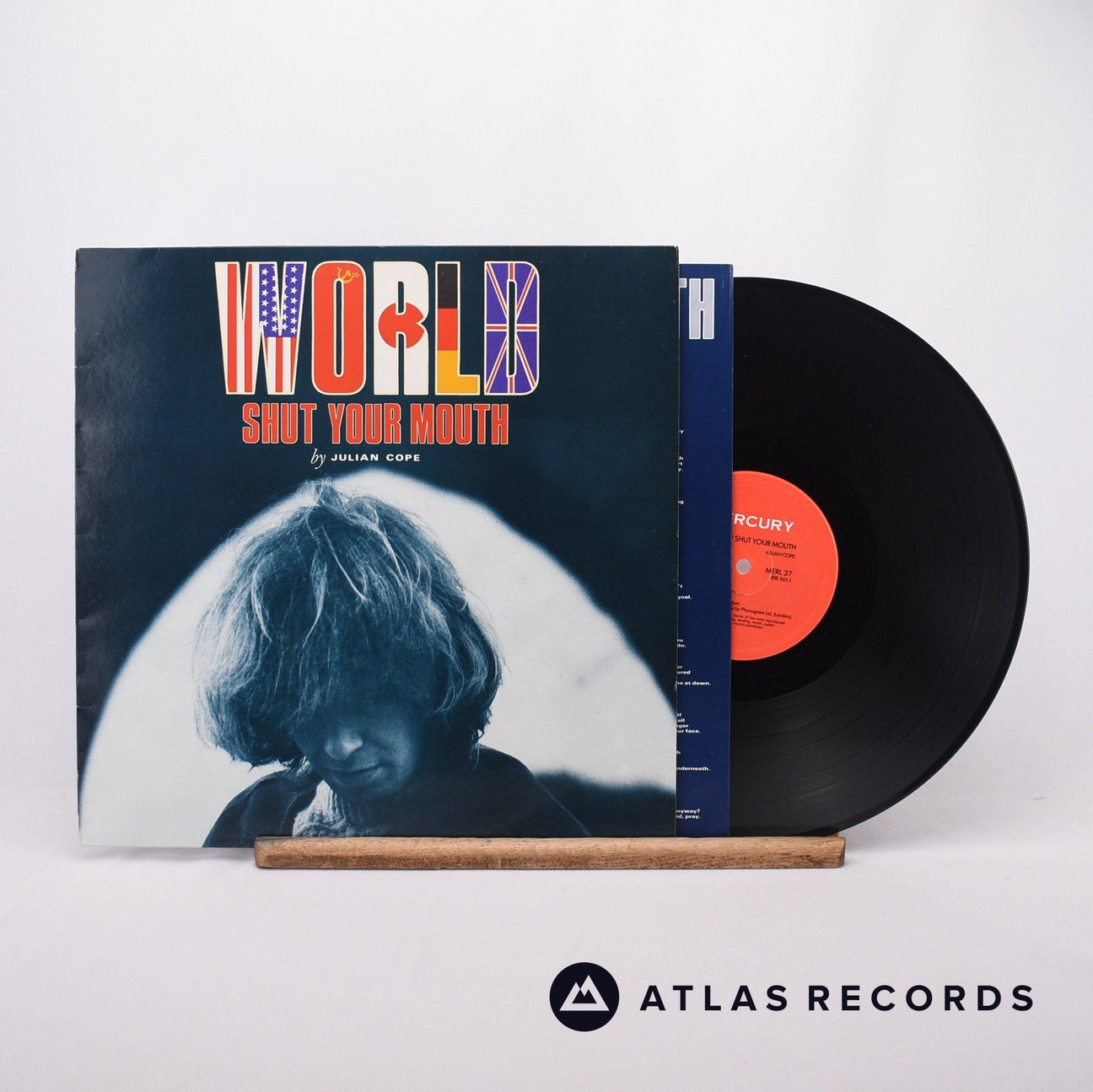 Julian Cope World Shut Your Mouth LP Vinyl Record - Front Cover & Record