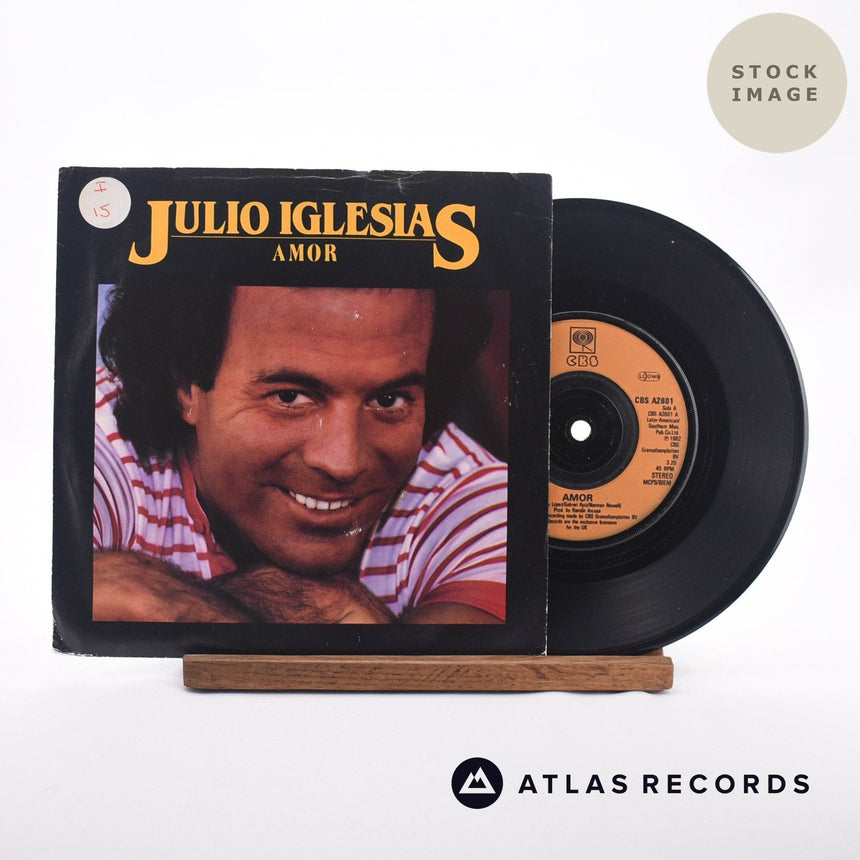 Julio Iglesias Amor 7" Vinyl Record - Sleeve & Record Side-By-Side