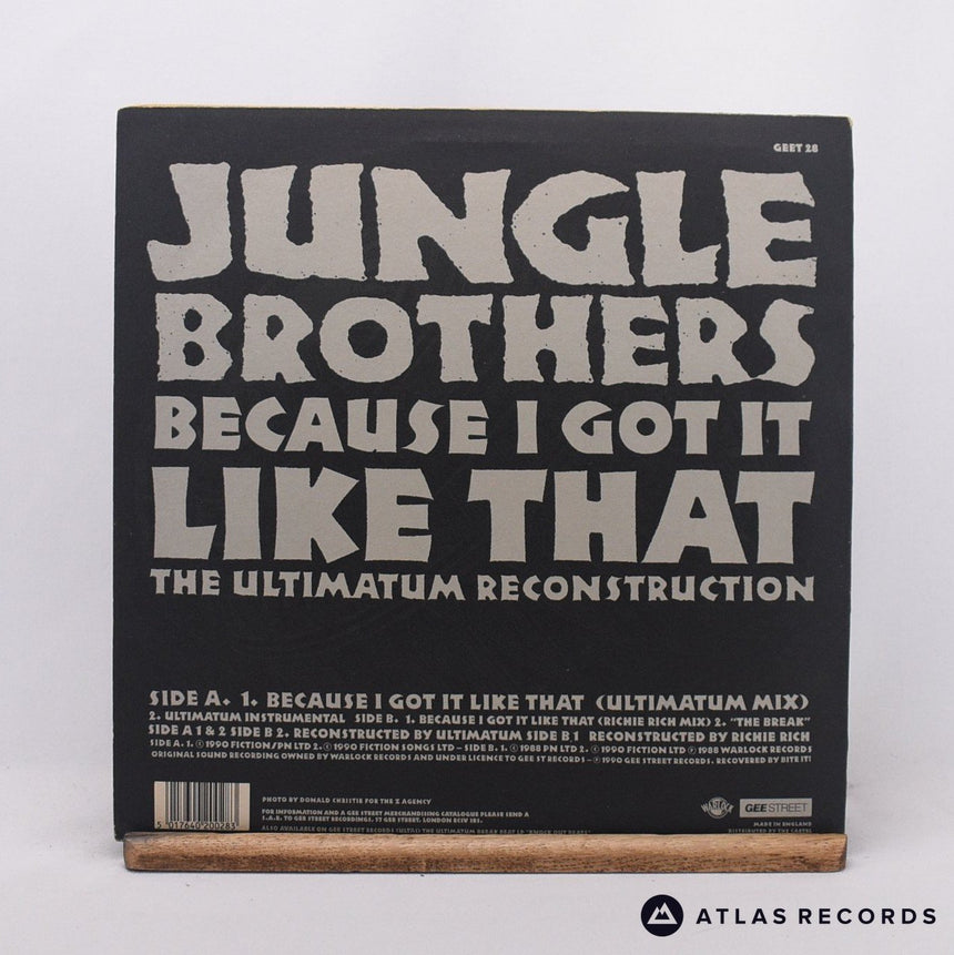 Jungle Brothers - Because I Got It Like That - 12" Vinyl Record - EX/EX