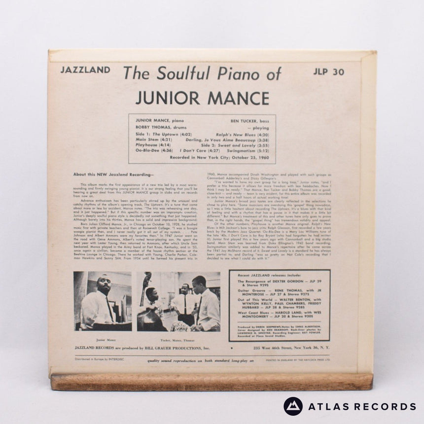 Junior Mance - The Soulful Piano Of Junior Mance - LP Vinyl Record - EX/VG+