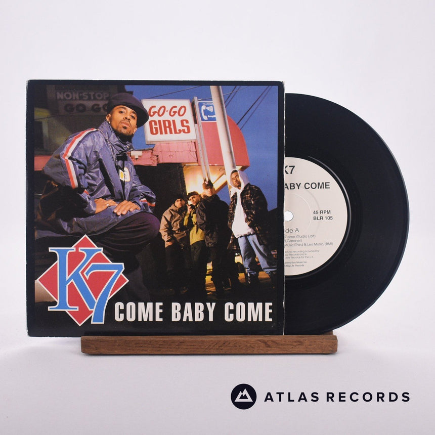 K7 Come Baby Come 7" Vinyl Record - Front Cover & Record