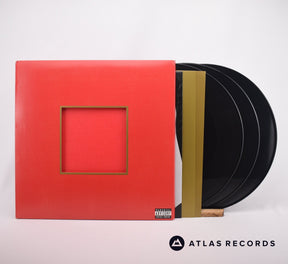 Kanye West My Beautiful Dark Twisted Fantasy 3 x LP Vinyl Record - Front Cover & Record