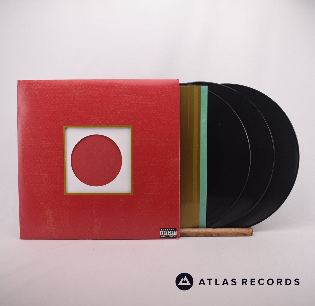 Kanye West My Beautiful Dark Twisted Fantasy 3 x LP Vinyl Record - Front Cover & Record