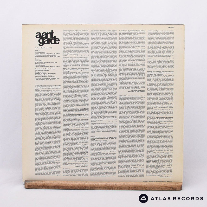 Karlheinz Stockhausen - Telemusik / Mixtur - Germany LP Vinyl Record - EX/VG+