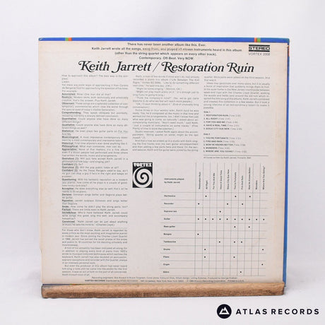 Keith Jarrett - Restoration Ruin - Us -A -A LP Vinyl Record - VG+/VG+