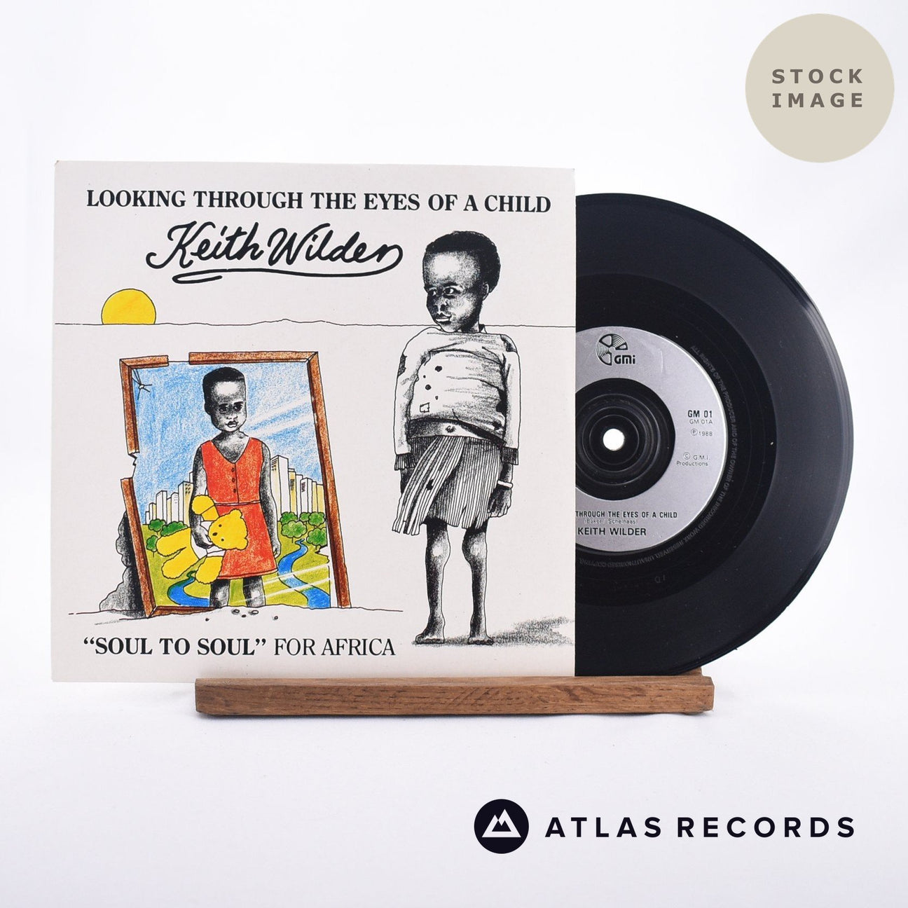 Keith Wilder Looking Through The Eyes Of A Child 7" Vinyl Record - Sleeve & Record Side-By-Side