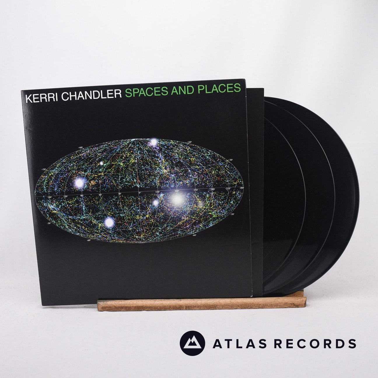 Kerri Chandler Spaces And Places 3 x LP Vinyl Record - Front Cover & Record