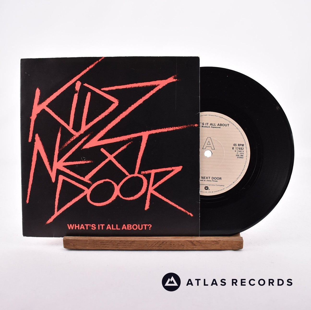 Kidz Next Door What's It All About? 7" Vinyl Record - Front Cover & Record