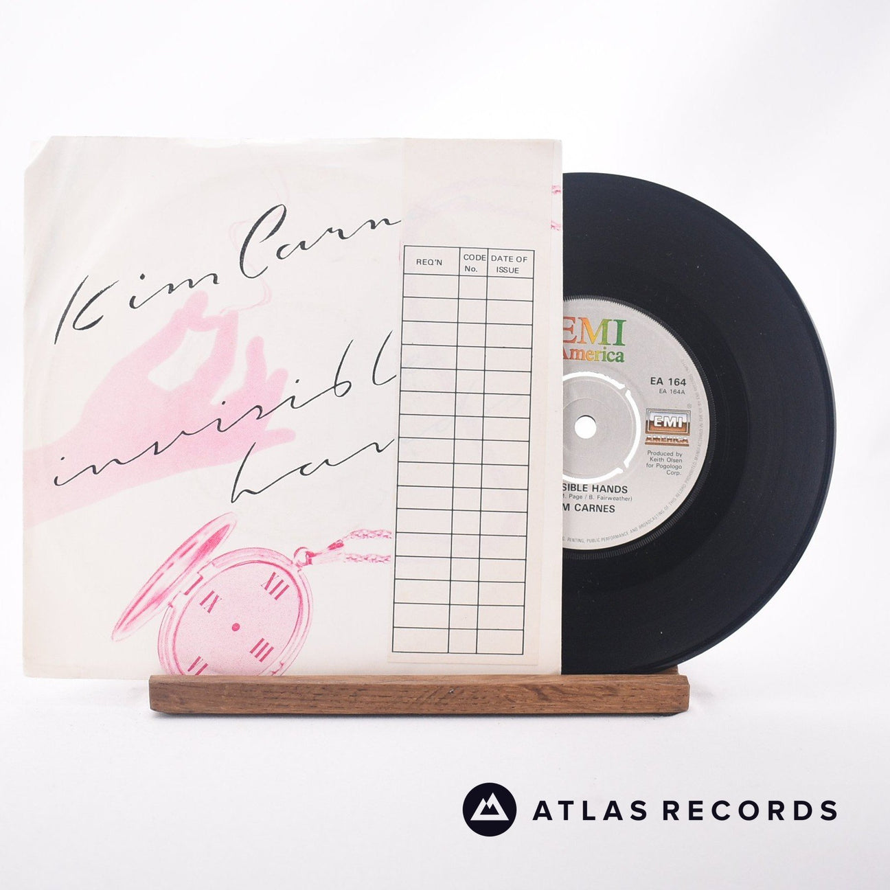 Kim Carnes Invisible Hands 7" Vinyl Record - Front Cover & Record