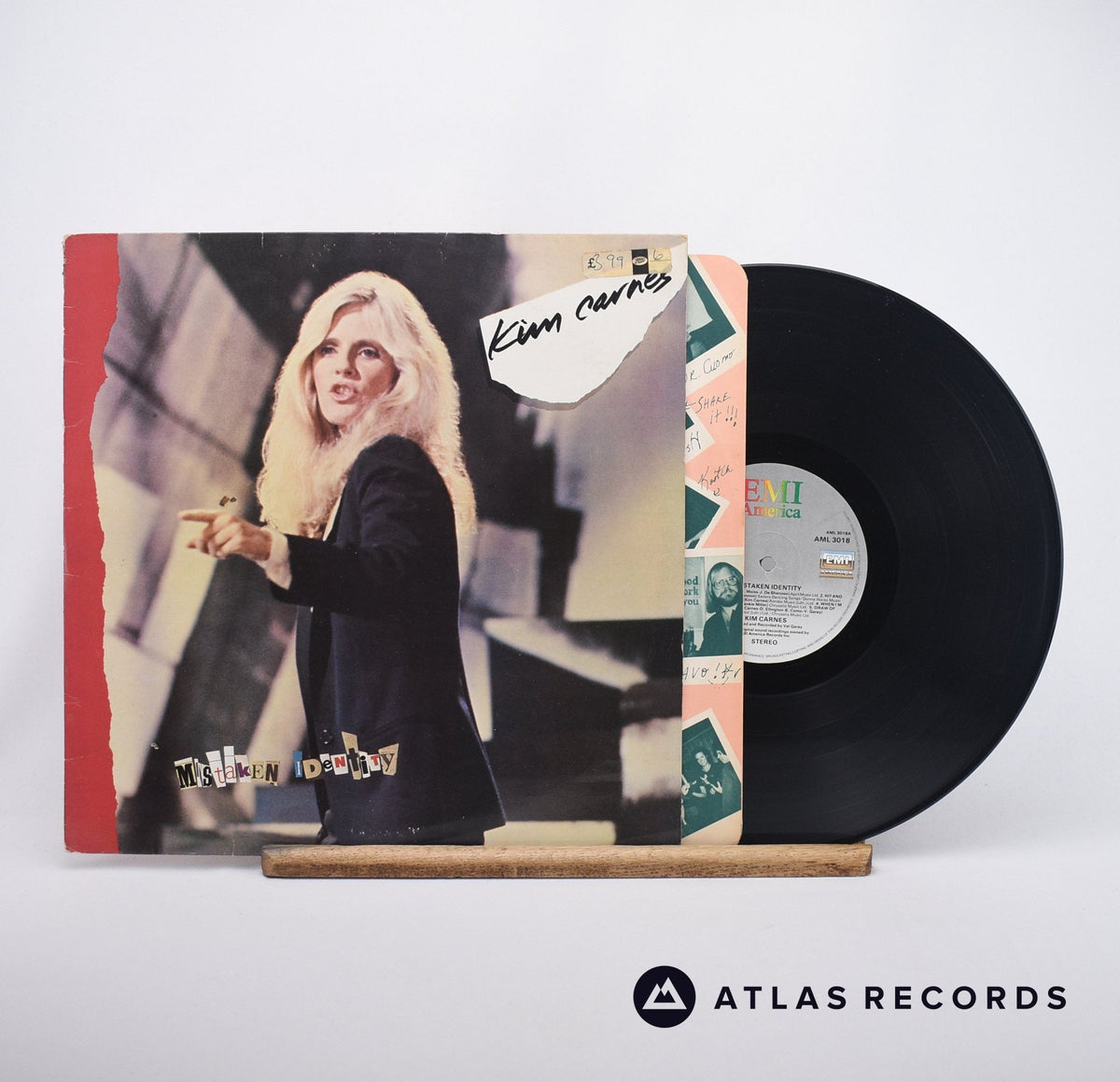 Kim Carnes Mistaken Identity LP Vinyl Record - Front Cover & Record