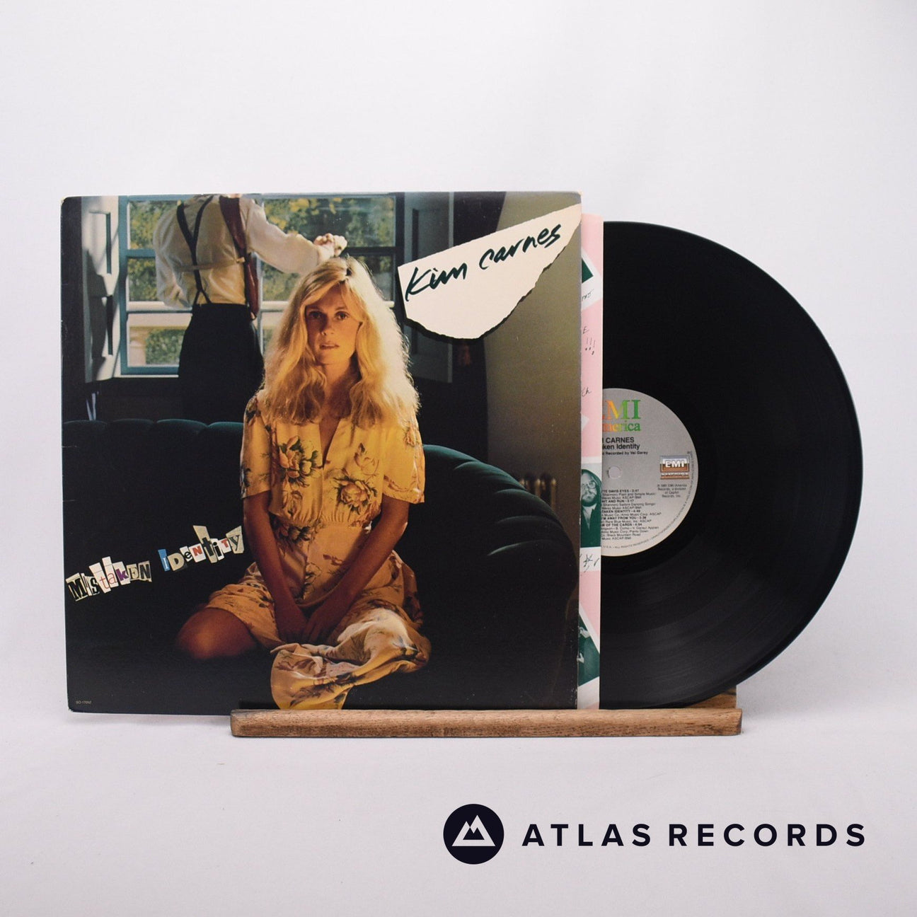 Kim Carnes Mistaken Identity LP Vinyl Record - Front Cover & Record