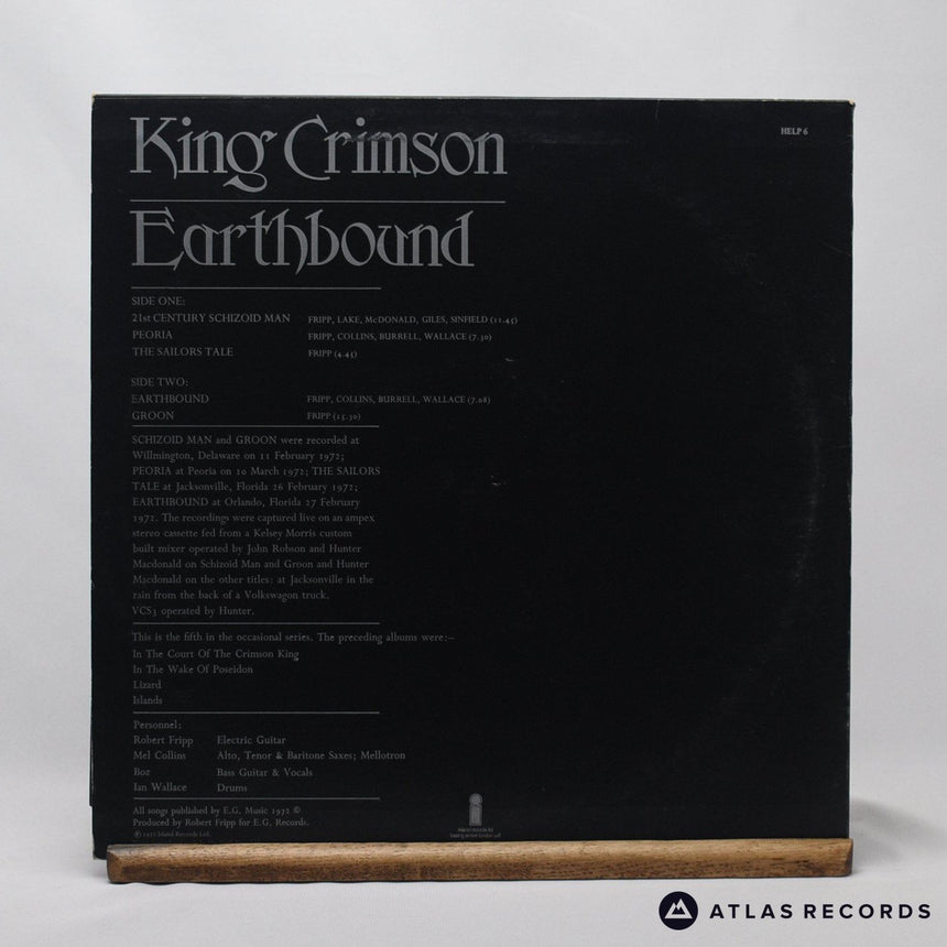 King Crimson - Earthbound - A-1U B-1U LP Vinyl Record - VG+/VG+