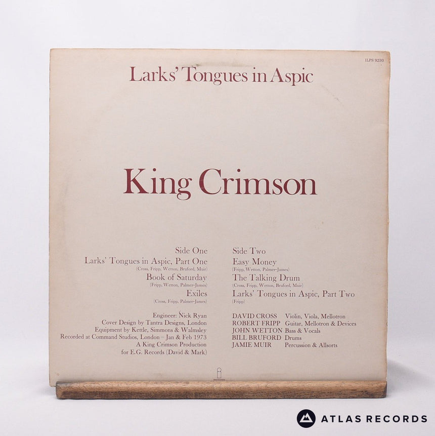 King Crimson - Larks' Tongues In Aspic - A-2 B-2 LP Vinyl Record - VG+/VG+