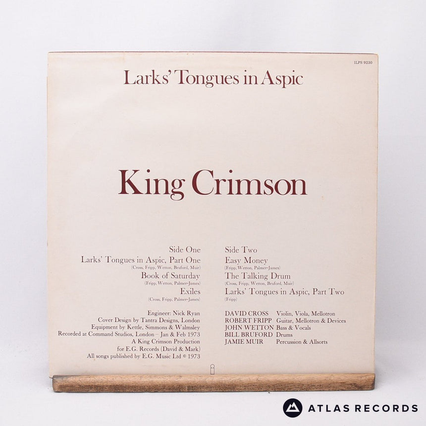 King Crimson - Larks' Tongues In Aspic - Sark A-2U B-2U LP Vinyl Record - VG+/EX