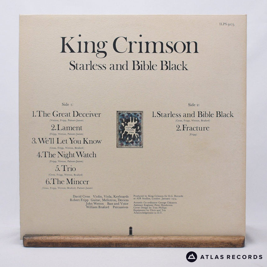 King Crimson - Starless And Bible Black - A2M B3M LP Vinyl Record - EX/EX