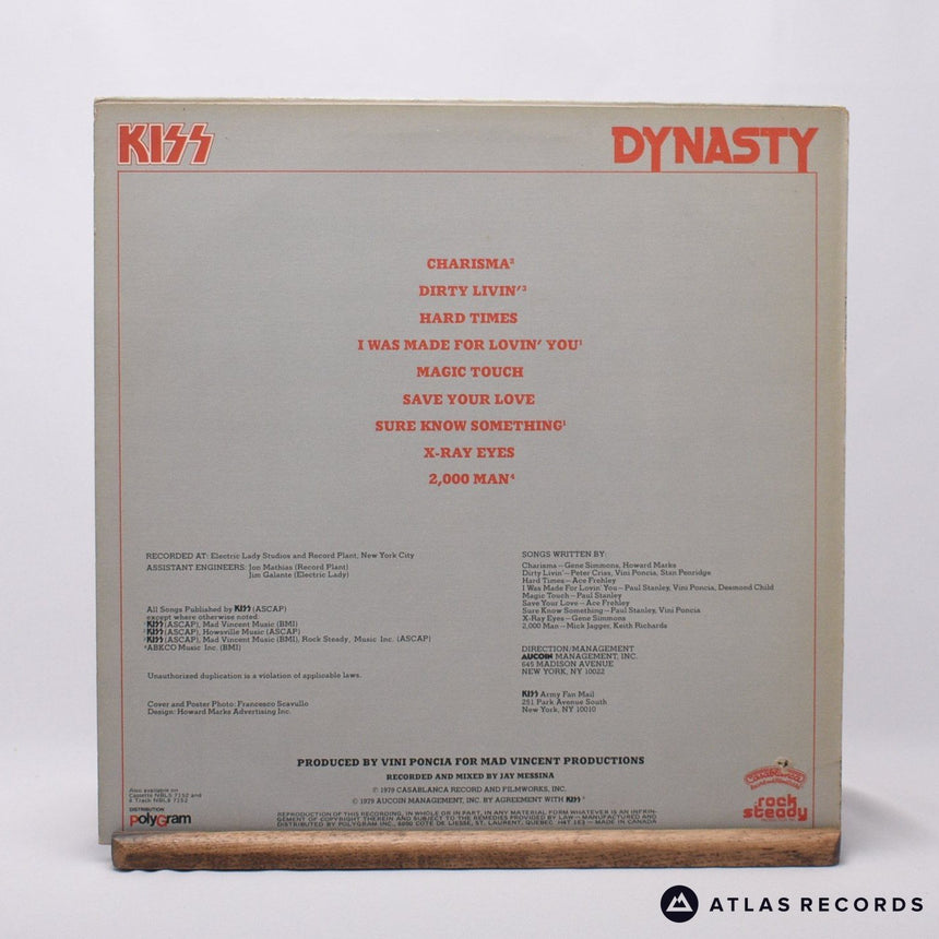 Kiss - Dynasty - Lyric Sheet Sterling Ax BS LP Vinyl Record - VG+/VG+