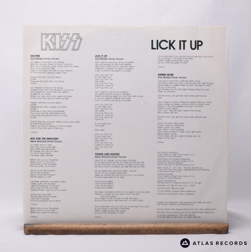 Kiss - Lick It Up - LP Vinyl Record - VG+/VG+