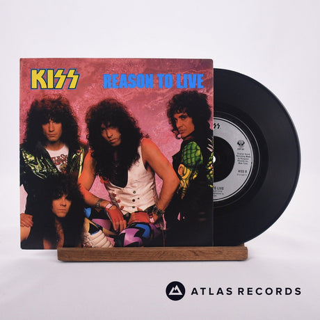 Kiss Reason To Live 7" Vinyl Record - Front Cover & Record