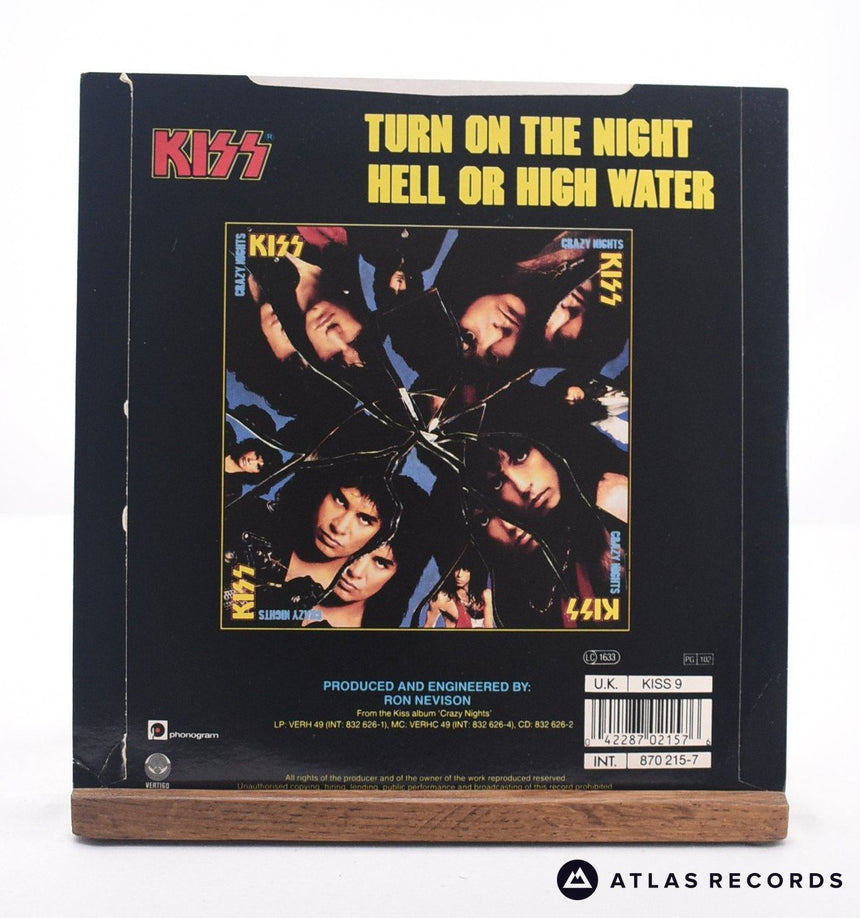 Kiss - Turn On The Night - Limited Edition Poster 7" Vinyl Record - EX/EX