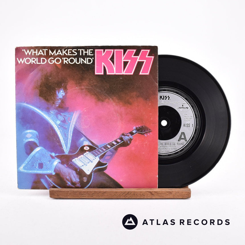 Kiss What Makes The World Go Round 7" Vinyl Record - Front Cover & Record