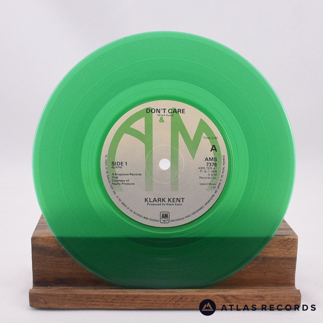 Klark Kent Don't Care 7" Vinyl Record - In Sleeve