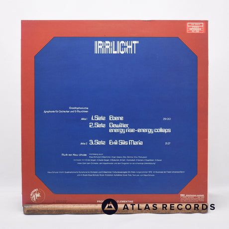 Klaus Schulze - Irrlicht - LP Vinyl Record - EX/EX