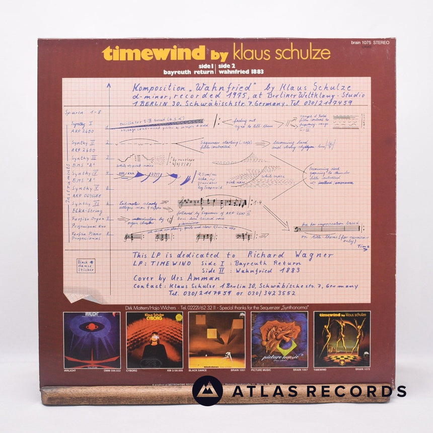 Klaus Schulze - Timewind - Reissue Gatefold S1 S2 LP Vinyl Record - EX/EX