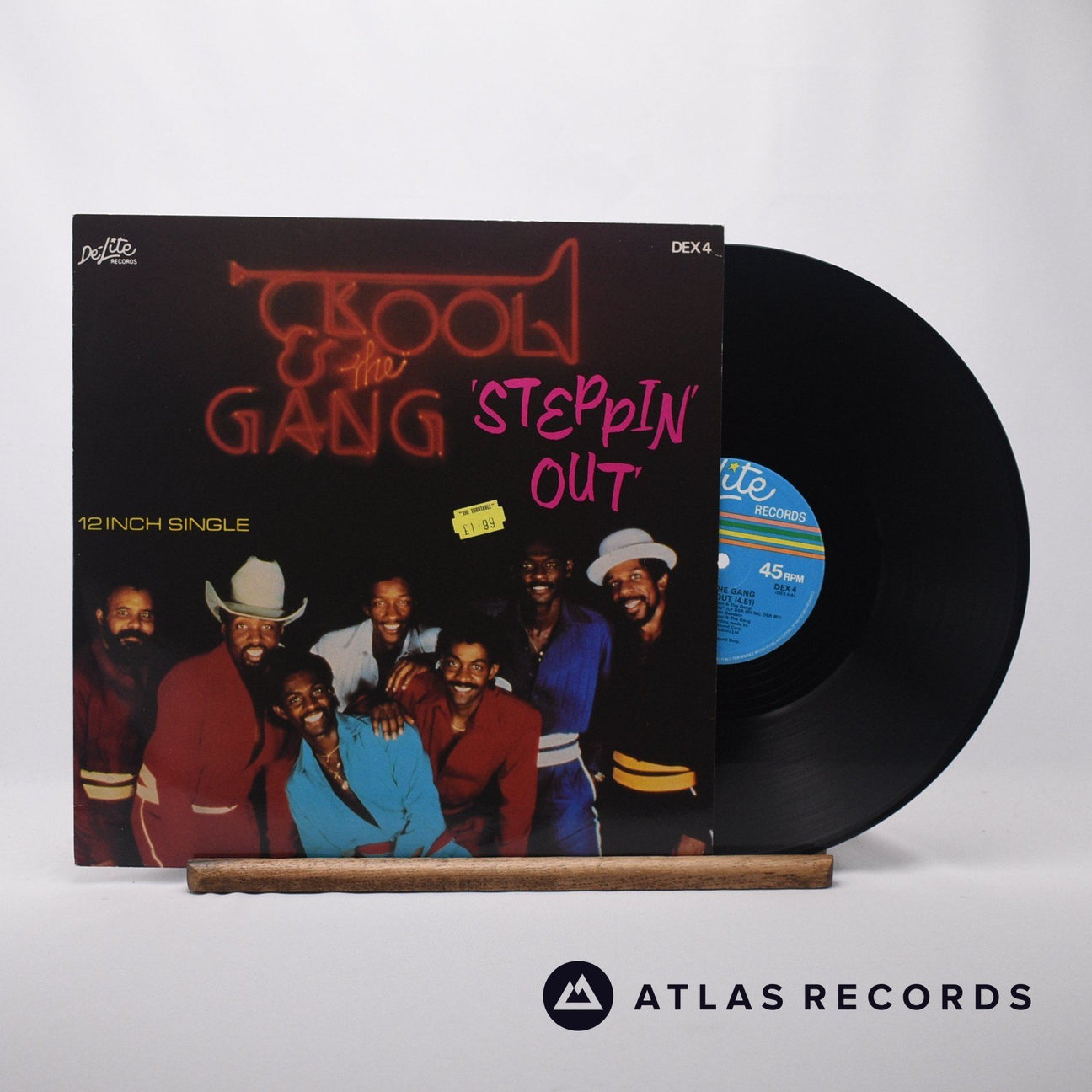 Kool & The Gang Steppin' Out 12" Vinyl Record - Front Cover & Record