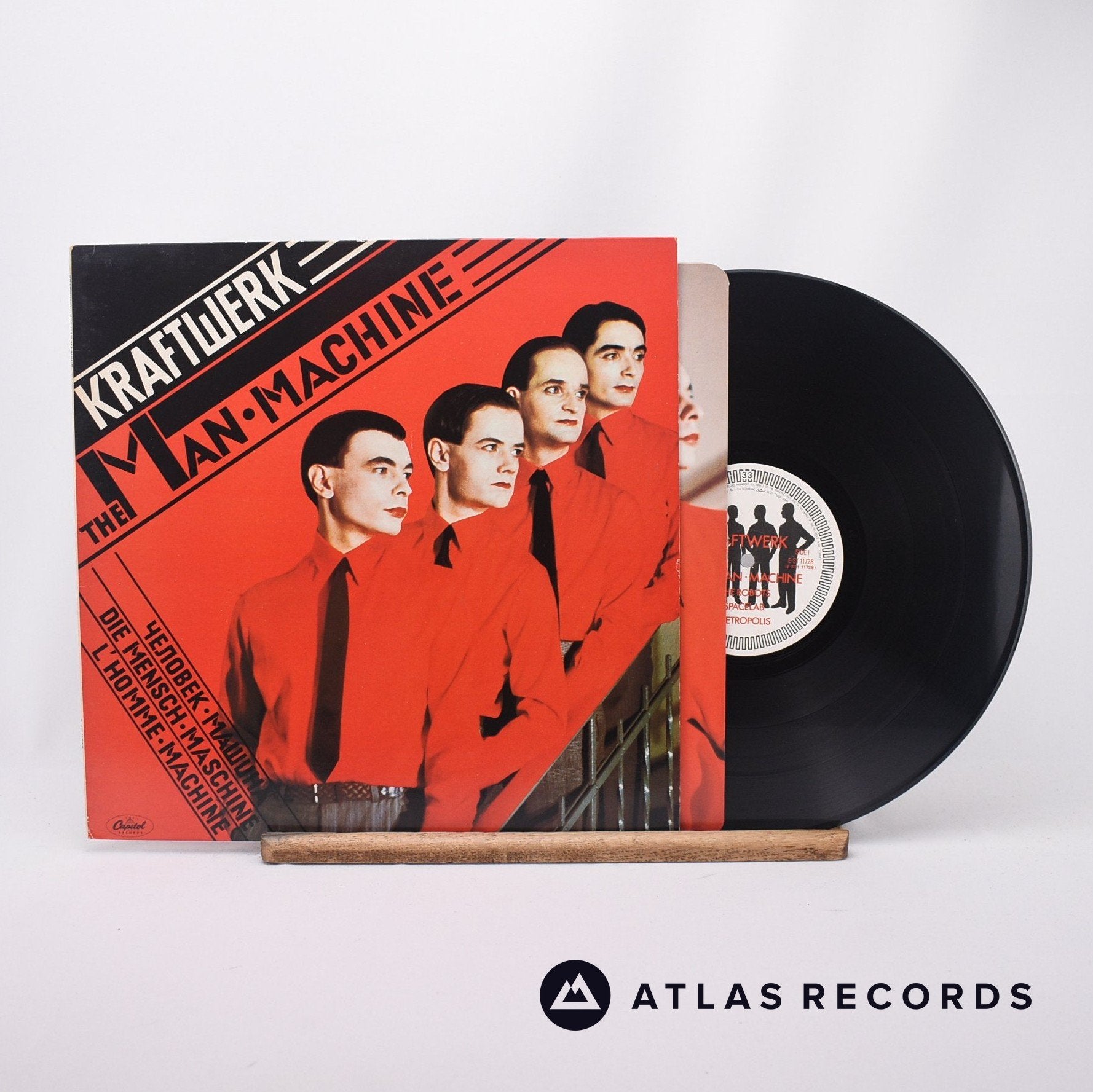 Kraftwerk The Man • Machine LP Vinyl Record EX/EX – Atlas Records