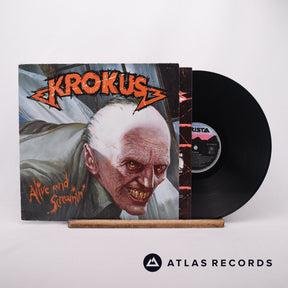 Krokus Alive And Screamin' LP Vinyl Record - Front Cover & Record