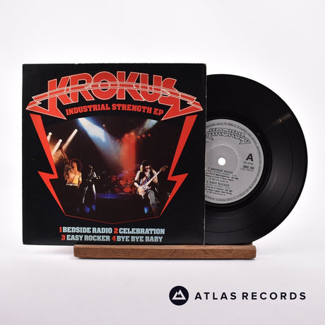 Krokus Industrial Strength EP 7" Vinyl Record - Front Cover & Record