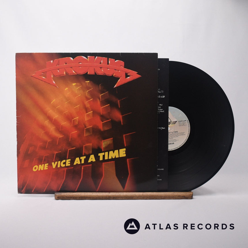 Krokus One Vice At A Time LP Vinyl Record - Front Cover & Record