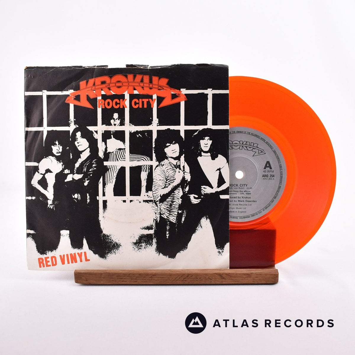 Krokus Rock City 7" Vinyl Record - Front Cover & Record