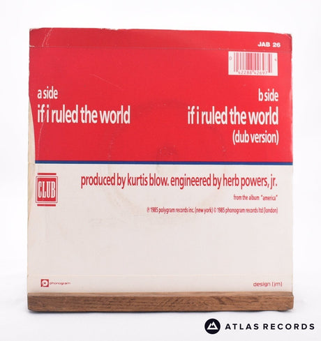 Kurtis Blow - If I Ruled The World - 7" Vinyl Record - VG+/VG+