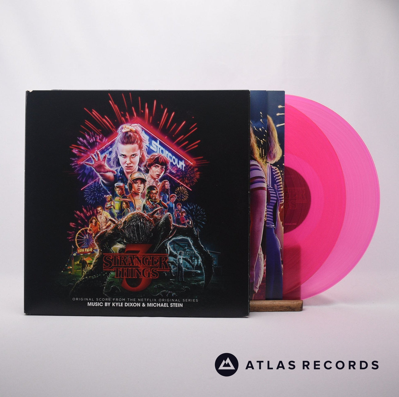 Kyle Dixon Stranger Things 3 Double LP Vinyl Record - Front Cover & Record