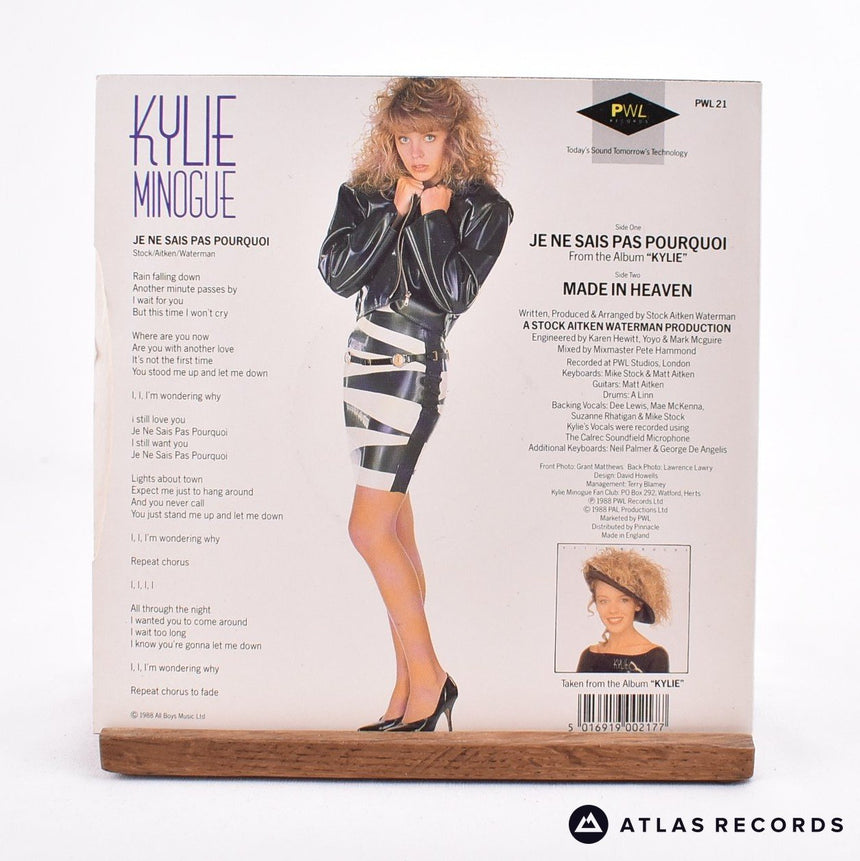 Kylie Minogue - Je Ne Sais Pas Pourquoi - 7" Vinyl Record - EX/EX