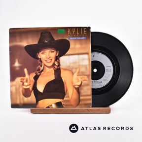 Kylie Minogue Never Too Late 7" Vinyl Record - Front Cover & Record