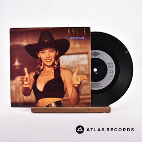 Kylie Minogue Never Too Late 7" Vinyl Record - Front Cover & Record