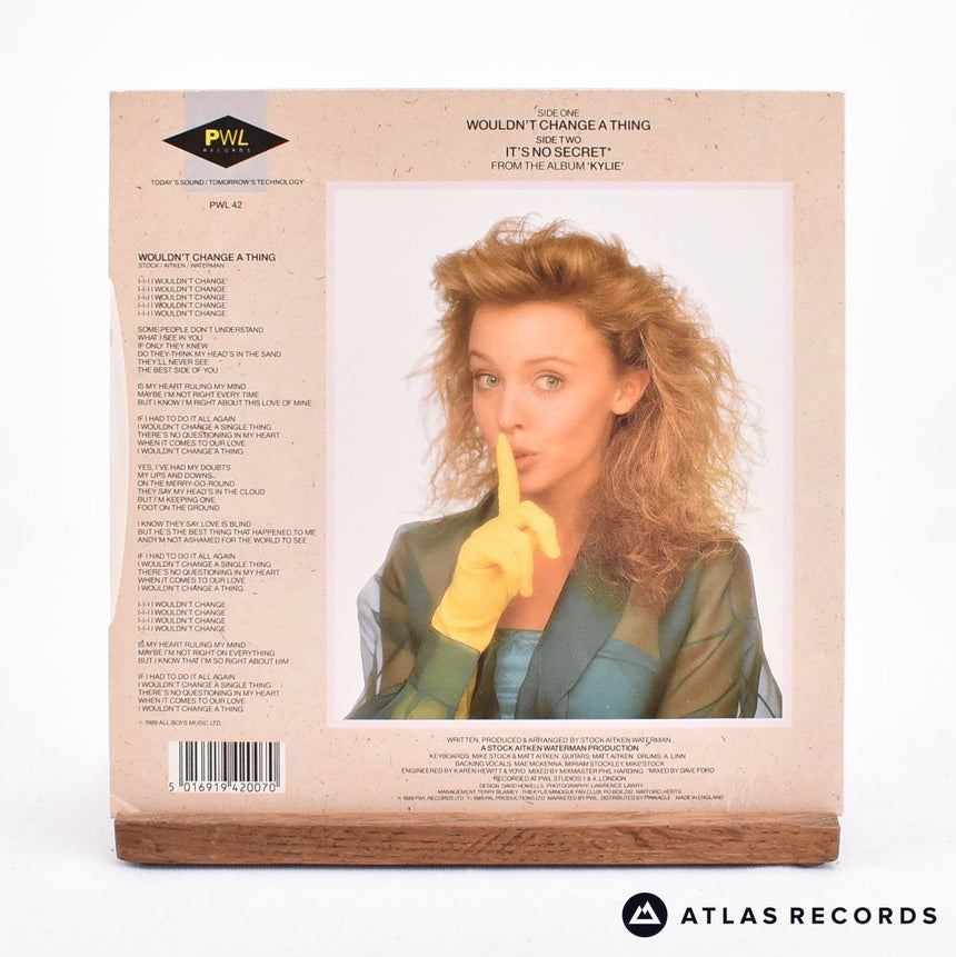 Kylie Minogue - Wouldn't Change A Thing - 7" Vinyl Record - EX/EX