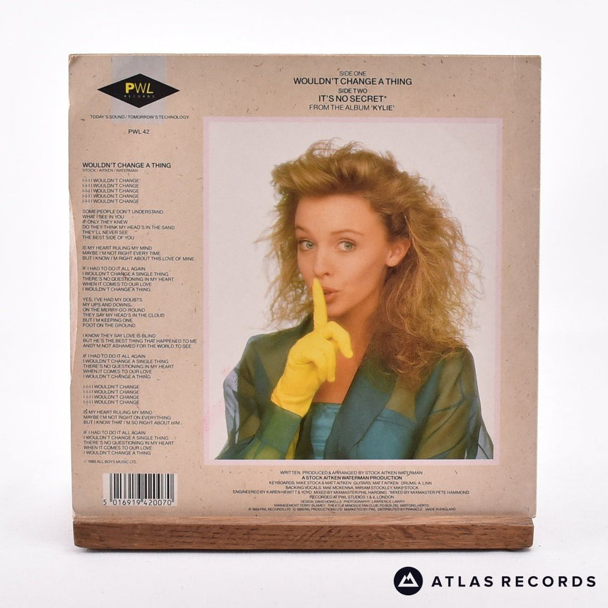 Kylie Minogue - Wouldn't Change A Thing - 7" Vinyl Record - EX/EX