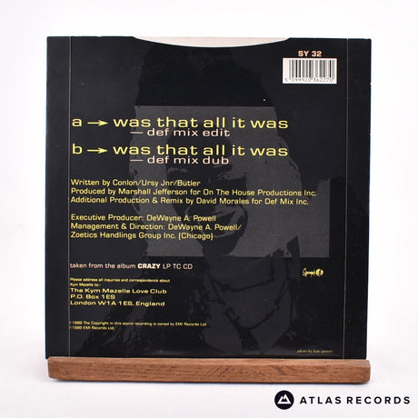 Kym Mazelle - Was That All It Was - 7" Vinyl Record - VG+/EX
